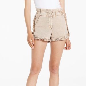 Dear John Cameron Super High Rise Ruffle Hem Shorts
